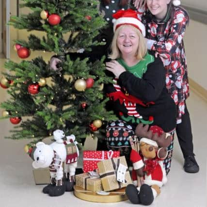 Launch of Christmas Gifts Appeal at Blackpool Victoria Hospital. Pictured from top are Rebecca Ferguson, Tiffany Bradford and Ann Healey.