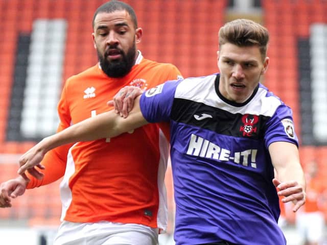 Blackpool were 2-0 winners against Kidderminster Harriers in the FA Cups first round