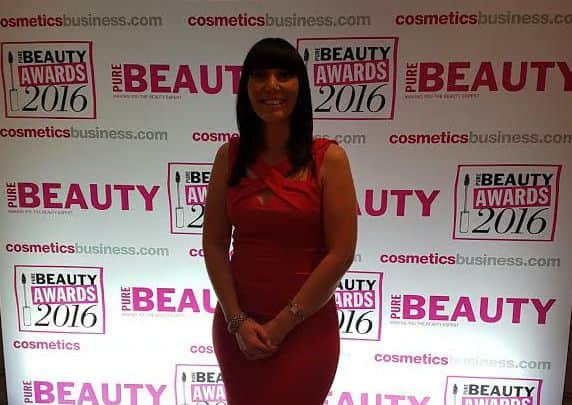 Amanda Parkinson managing director of Healthpoint at the Pure Beauty Awards 2016