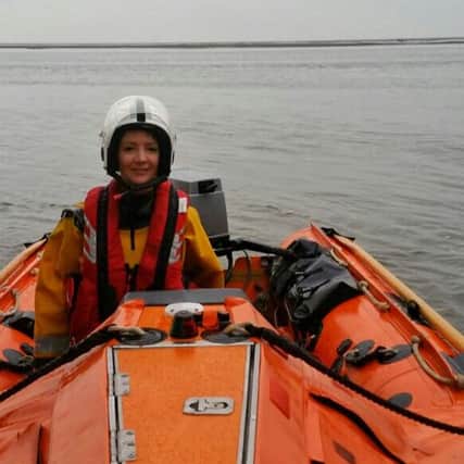 Angela Sanderson became the first female helm of Fleetwood RNLIs inshore lifeboat.