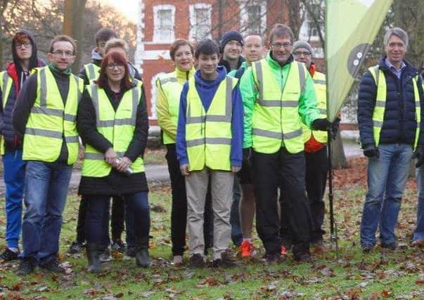 Some of the volunteers at the first anniversary Lytham Hall parkrun