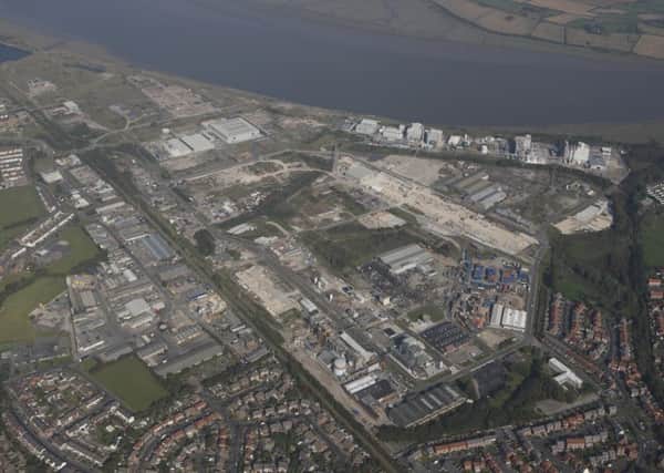 Above, the power station is planned for the open area at the centre of the Hillhouse site