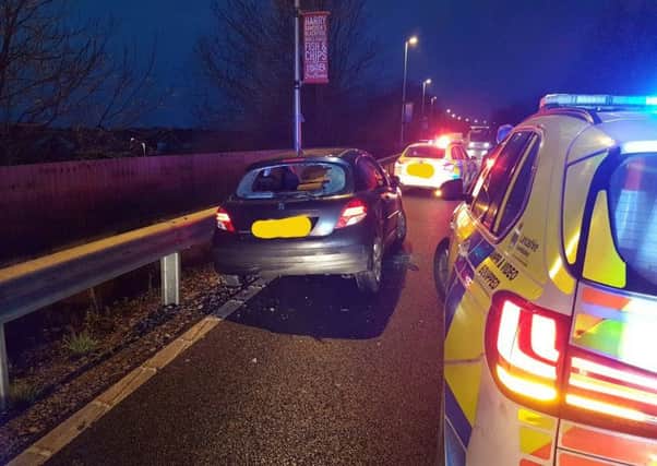 A driver is stopped near Blackpool. Photo: Lancs Roads Police