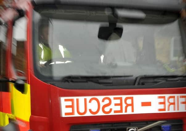 Fire crews were called to the fire in a bin lorry.