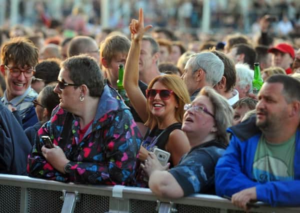 A section fo the crowd watching Noel Gallagher's High Flying Birds on stage at Lytham Festival 2016