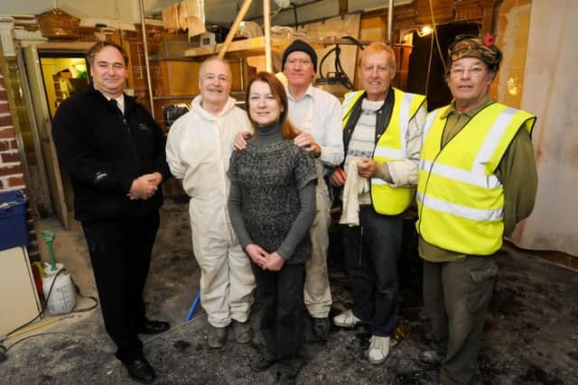 Blackpool Civic Trust members are working on the Turkish Baths in the Imperial Hotel