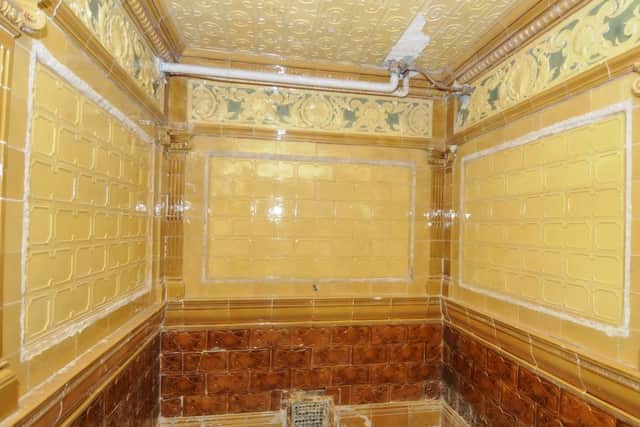 The first room has been revealed at the Turkish Baths