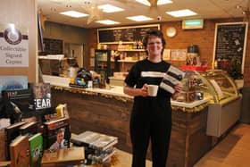 Elaine Silverwood at her revamped shop, Book, Bean and Ice Cream, in Kirkham