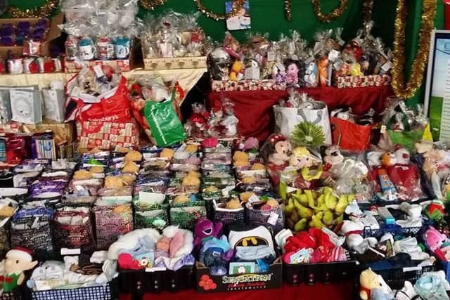 Christmas gifts donated for the poor by Blackpool Care and Share