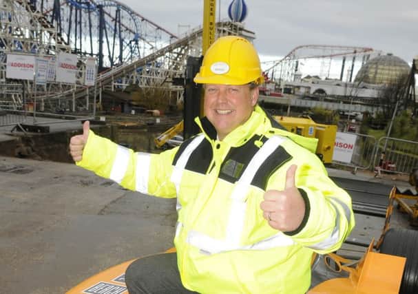 Launch of the new ride at Blackpool Pleasure Beach.  Pictured is Nick Thompson.