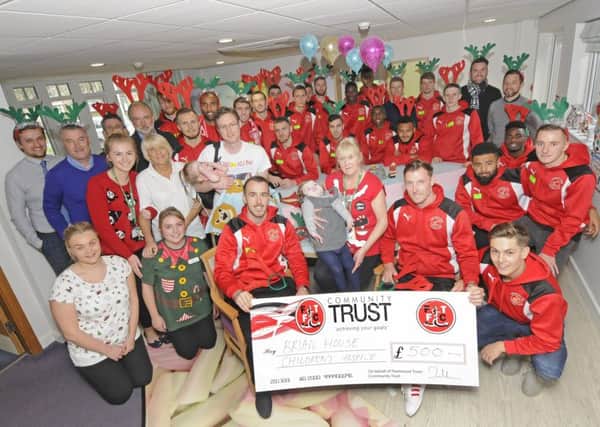 Fleetwood Town FC pay a visit to Brian House Children's Hospice