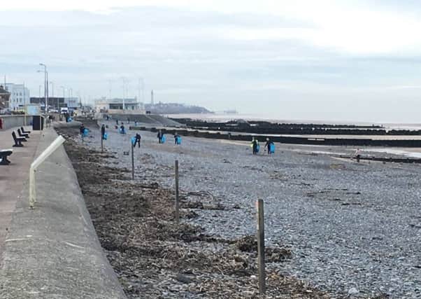 Rossall Beach clean up