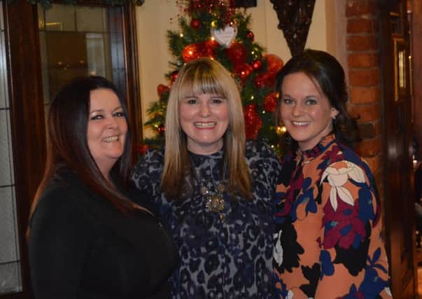 Emma Oldfield, Debbie Malings and Zoe Harrison at the party for the Bowel Cancer Support Group