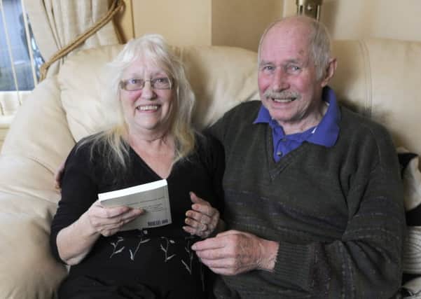 Dementia patient Anita Dewhurst has finally fulfilled her dream of becoming an author with the release of her first book, which she wrote 40 years ago. She is pictured with husband Rex Dewhurst.