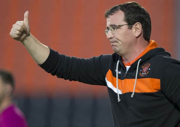 Blackpool manager Gary Bowyer has given his team the thumbs up