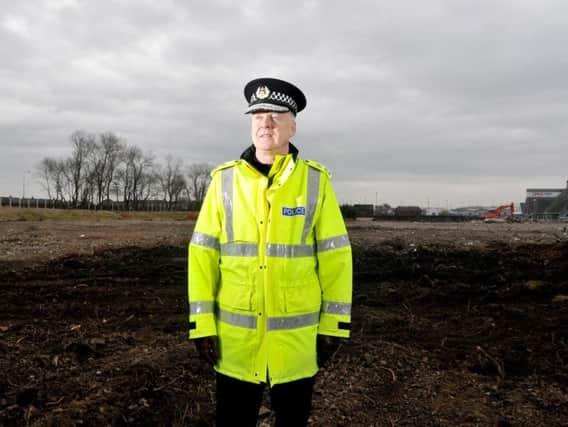 Steve Finnigan at the site of the new police headquarters