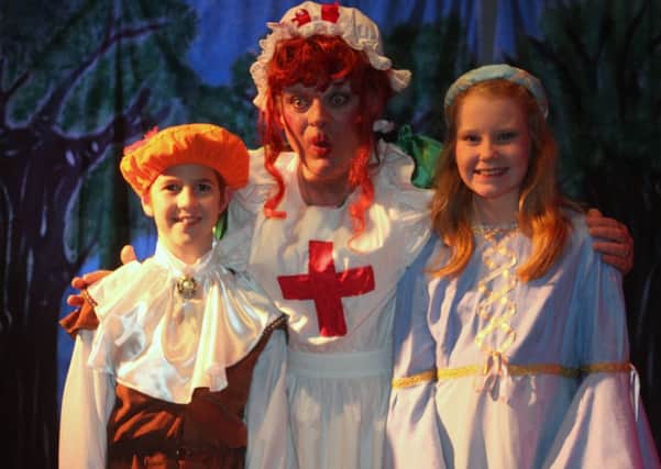 Lewis James as Peter, Mac Curtis as Nurse Glucose and Ellie Brown as Polly