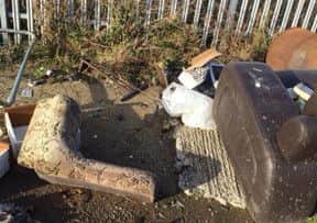 The latest fly-tipping incident at Jameson Road, Fleetwood.