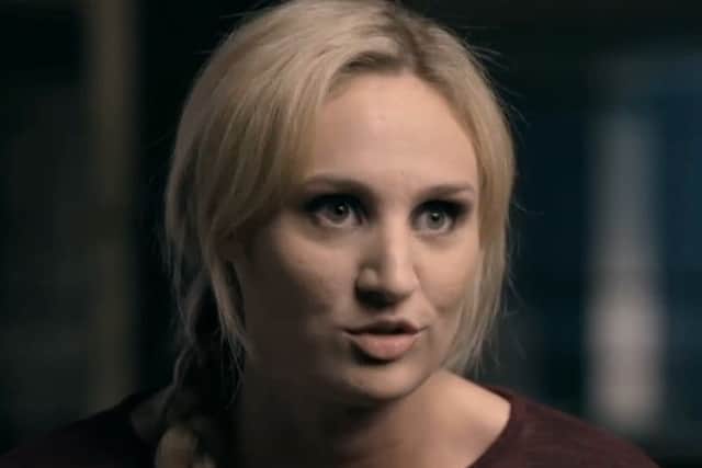Lisa Cox, aka Lucy Coates, pictured in the Channel 4 programme Spies