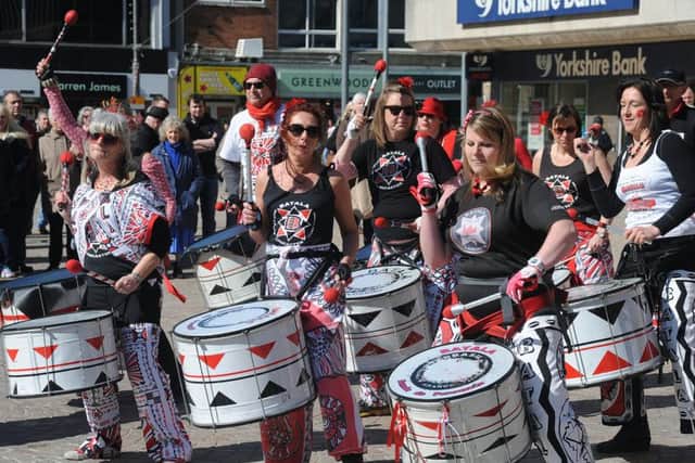 The Blackpool Chilli Festival took place in St. John's Square.
The Batala drum band entertains the crowds. PIC BY ROB LOCK
6-4-2013