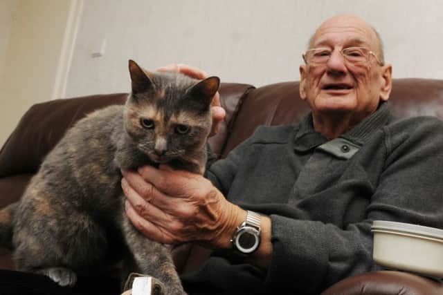 BLACKPOOL  06-01-17  CAT OF THE DAY
Cat Mandy is settling into her new surroundings as retired bus driver Trevor Duffield from Thornton-Cleveleys has rehomed her from Nine Lives Cat Rescue.