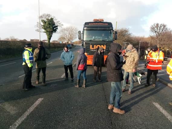 Preston New Road is currentlyclosedafter demonstrators took to the streets