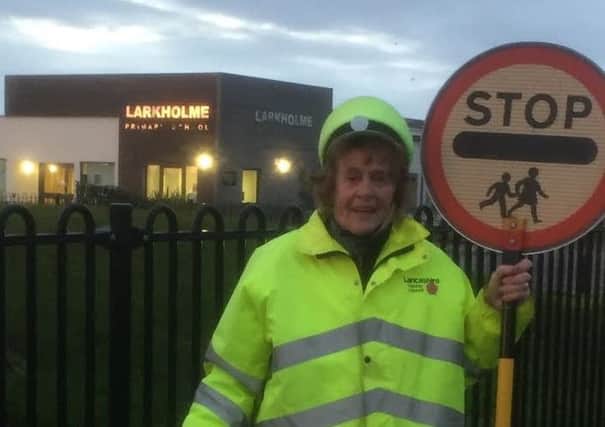 School crossing supervisor Sylvia Hall who has retired from her post at Larkholme School and Cardinal Allen Catholic High School