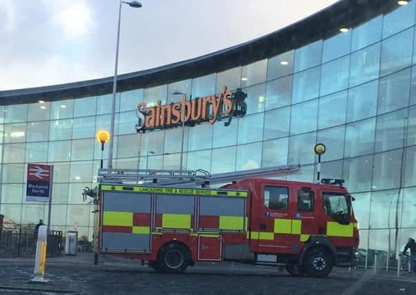 Talbot Road was closed after part of the big S at Sainsbury's blew off (Picture: Facebook/Mel Lewis)