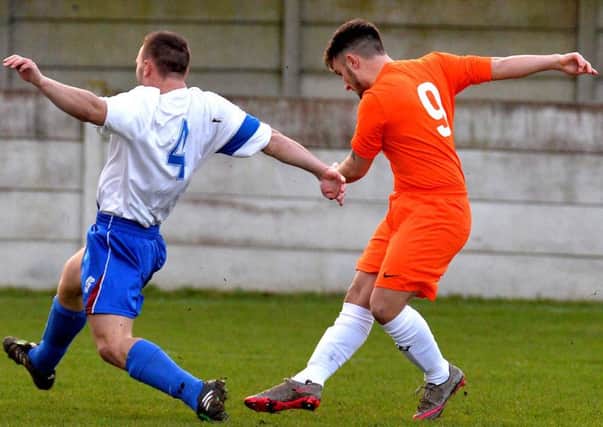 Jack Williams opens the scoring for AFC Blackpool  Picture: Steve McLellan
