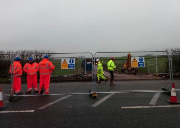 Cuadrilla workers preparing the site at Preston New Road for fracking