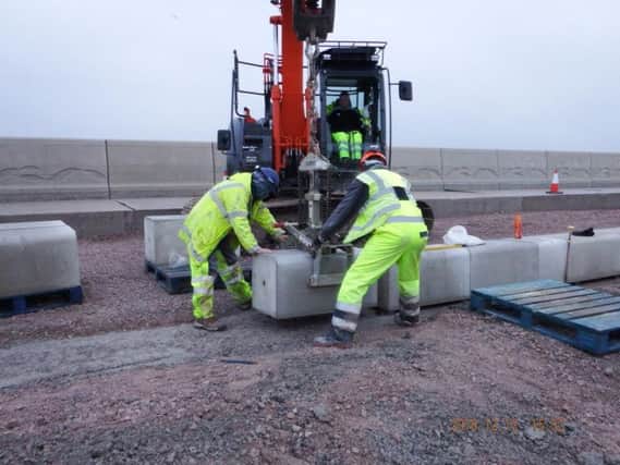 Work on Rossall Sea Defences