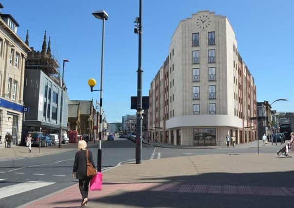 An artists impression of the Premier Inn proposed for the Yates' site in Blackpool