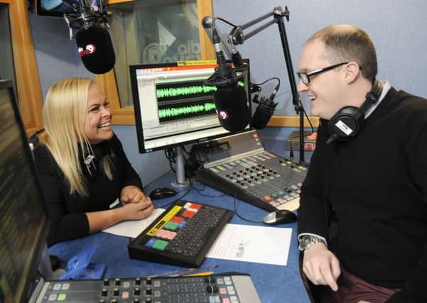 Hayley Kay (left) with her radio hubby Ged Mills, who is leaving the station in March