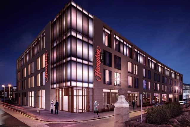 Night view of the Hampton by Hilton Hotel which will be built on South Promenade, Blackpool