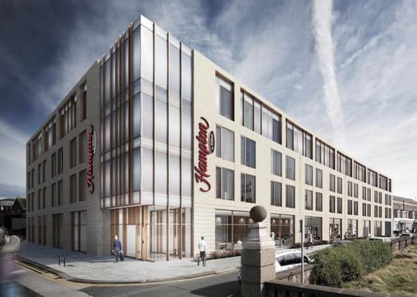 An artists impression of the Hampton by Hilton Hotel which will be built on South Promenade, Blackpool