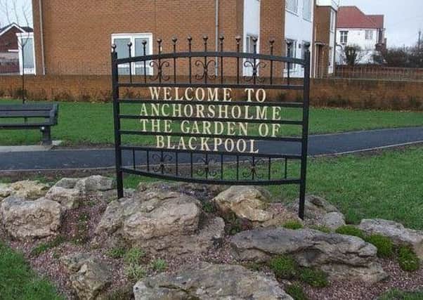 A 'Welcome to Anchorsholme' sign is helping the area create its own identity