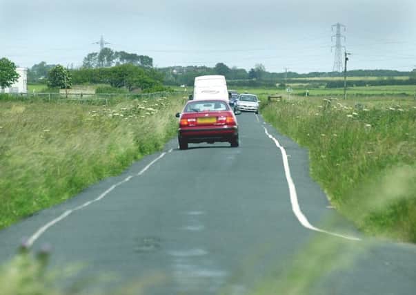 Traffic on North Houses Lane, where Lancashire County Council want to build the M55 link road.