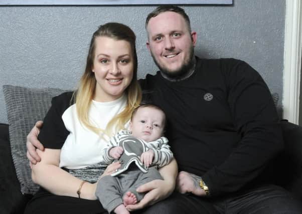 Wayne Mitchinson and Keiha Longson with son Wynter Mark Mitchinson.  The family are organising a fundraising fun day for Cystic Fybrosis Trust.