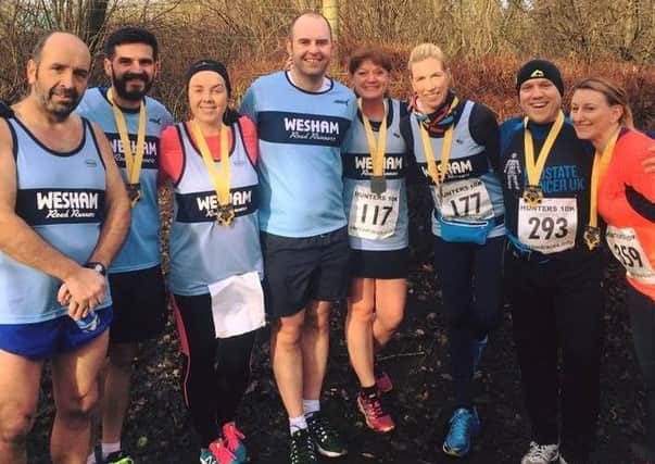 The Wesham team at the Hunters 10K in Preston on Sunday