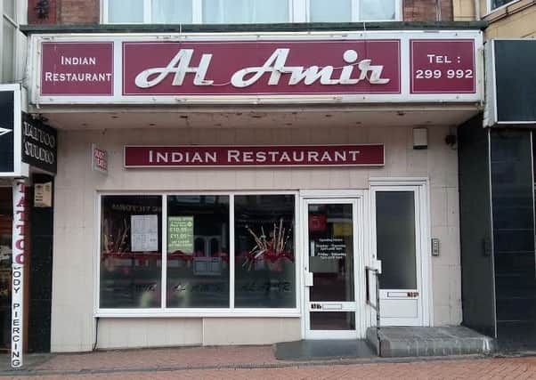 Al Amir Indian Restaurant on Talbot Road, Blackpool which has been stripped of its alcohol licence by the council
