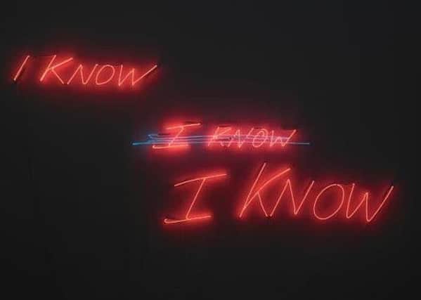 Neon artwork by Tracey Emin which has been purchased for the Grundy Art Gallery