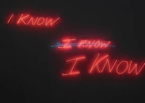 Neon artwork by Tracey Emin which has been purchased for the Grundy Art Gallery