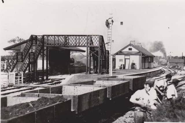 Garstang showing the new station nearing completion in 1909