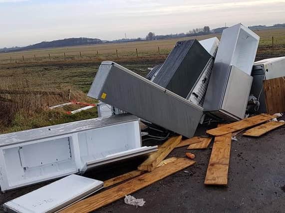 The fly-tipped fridge freezers