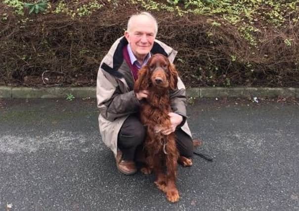 Dog trainer Keith Rowley, from Garstang, with his red setter Paddy.