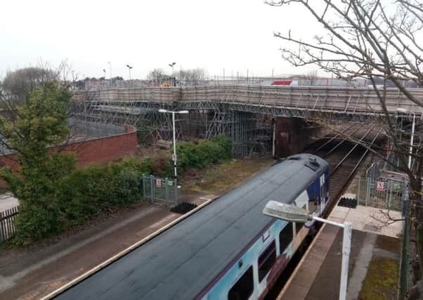 Work is progressing at Crossleys bridge on Plymouth Road,Blackpool.