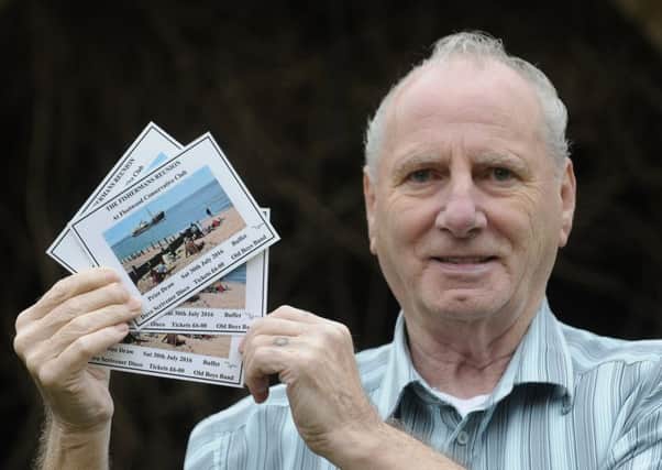 Leon O'Flaherty with some of the tickets from the Fleetwood Fishermans Reunion