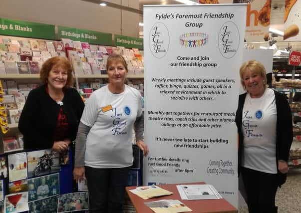 Joanne Kendall, Christine Howe and founder Bev Sykes at a Just Good Friends awareness event