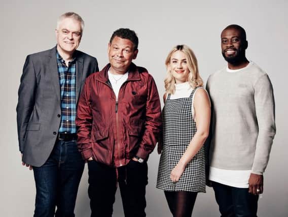 (left to right) Jon Bentley, Craig Charles, Georgie Barrat and Ortis Deley