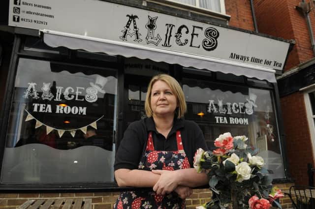 Jo Thomas from Alice's Tearoom, which was raided on Tuesday